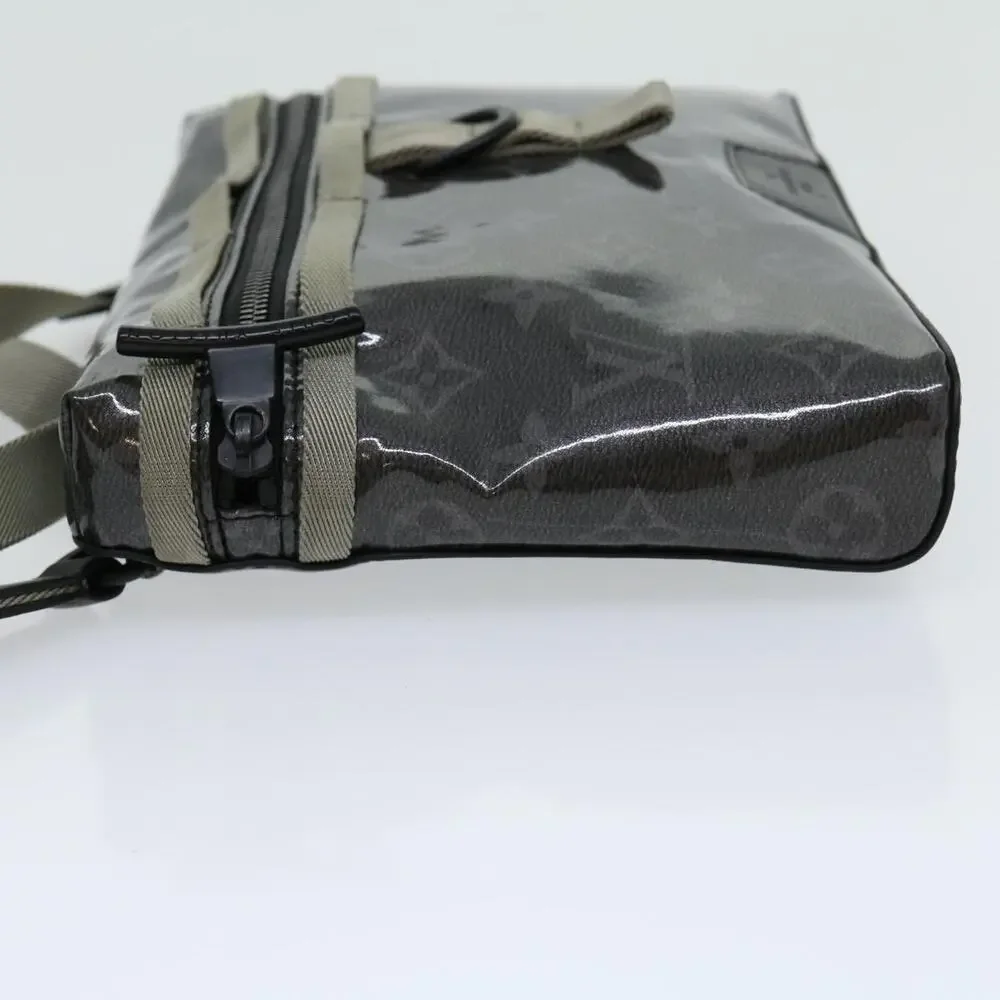 Louis Vuitton Monogram Eclipse Glaze Messenger PM Shoulder Bag Gray
